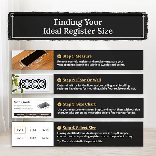 pl408 blk 4 inch by 8 inch plastic floor register black airflow control hvac accessory minimalist vent flush mount precision molded vent cover heating vent office maintenance home vent cover for floor magnetic vent cover air vent deflector floor vent cover register cover air vent cover ac vent cover