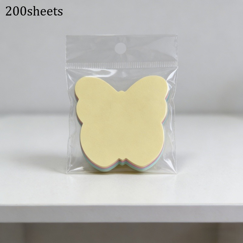 TEMU 200pcs Colorful Four-color Series Sticky Notes, Small Exquisite Style, 4 Shades Of , Strong Without Residue - For Recording, Campus Study