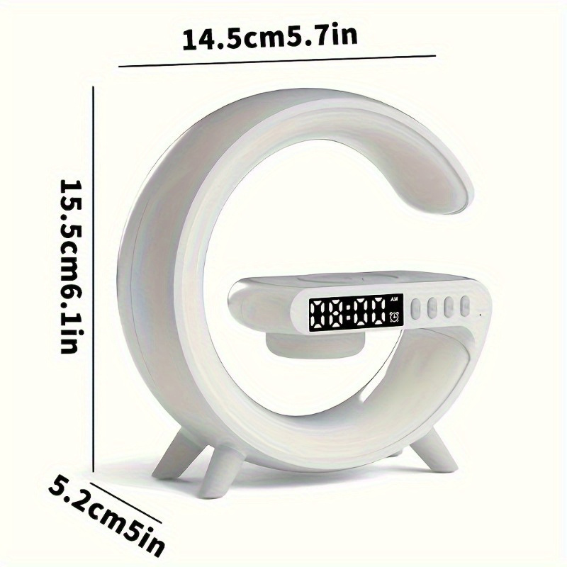 vibrant wake up table lamp night lights with multi function speaker sunrise alarm rgb rhythm   charging and color changing ambiance perfect gift for christmas halloween and bedrooms Product details 4