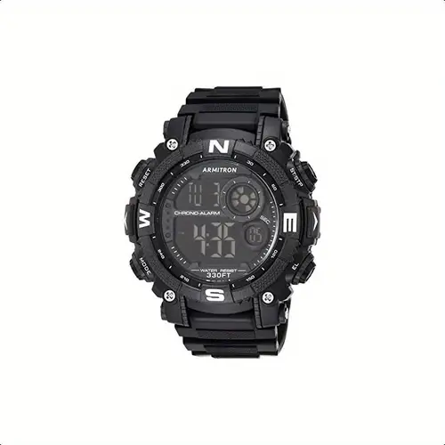 mens digital chronograph resin strap watch 40 8284
