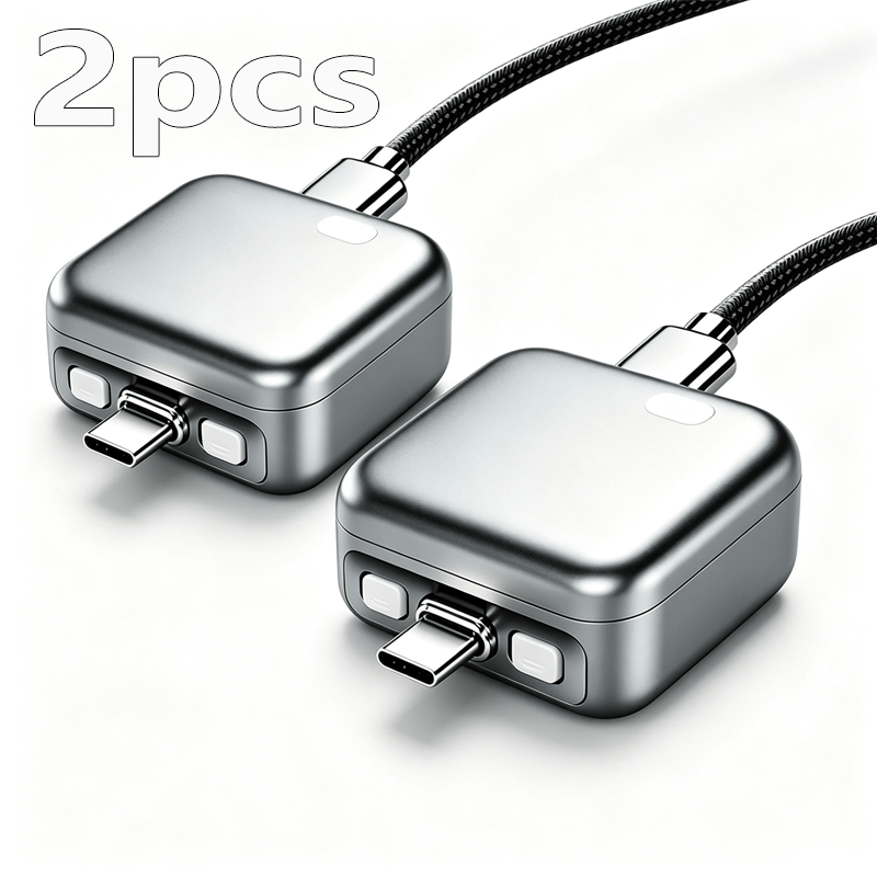 Image of 2pcs 140w Type- Charger With Charging, Automatic Cut When , Overcharge Protection , Compatible With Phones, Tablets, And Laptops, Preventing Overcharge During Night Charging