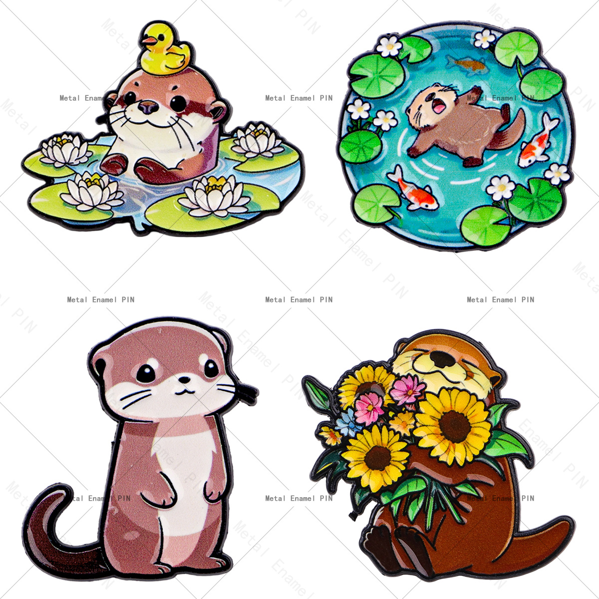 TEMU 4pcs/set Lapel Enamel Pins And Brooches Badge Pins For Backpacks Bags Backpack Cool Decoration Friend For Gifts