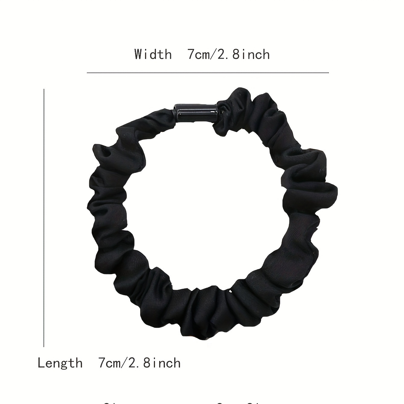 100pcs Satin Elastic Hair Scrunchies for Thick Hair