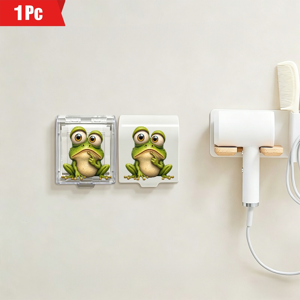 Cute Frog Cartoon Plastic Outlet Cover, Funny Animal Protector