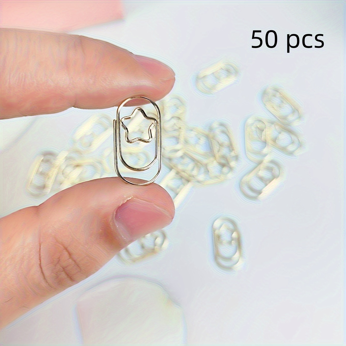 30/50pcs Minimalist Star Metal Paper Clips - Golden Durable Office & School Supplies, Decorative Document Clips For Notes, , Invitations - Elegant Desk Accessories