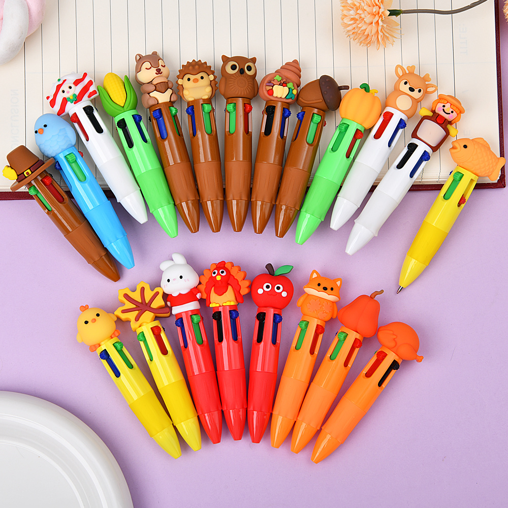 a set of 15  -  pens, colorful ballpoint pens for thanksgiving, retractable colored gel pens, suitable for   favors, office supplies, and classroom exchange gifts, perfect stationery gift for thanksgiving. Product details 2