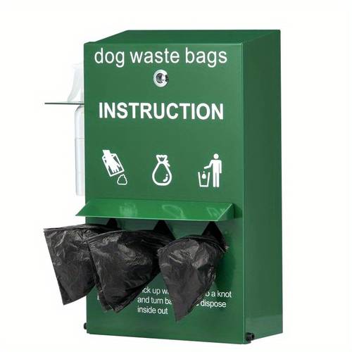 lockable dog waste bag dispenser with 600 bags bag holder for pet owners design with instructional labels for use dog poop bags