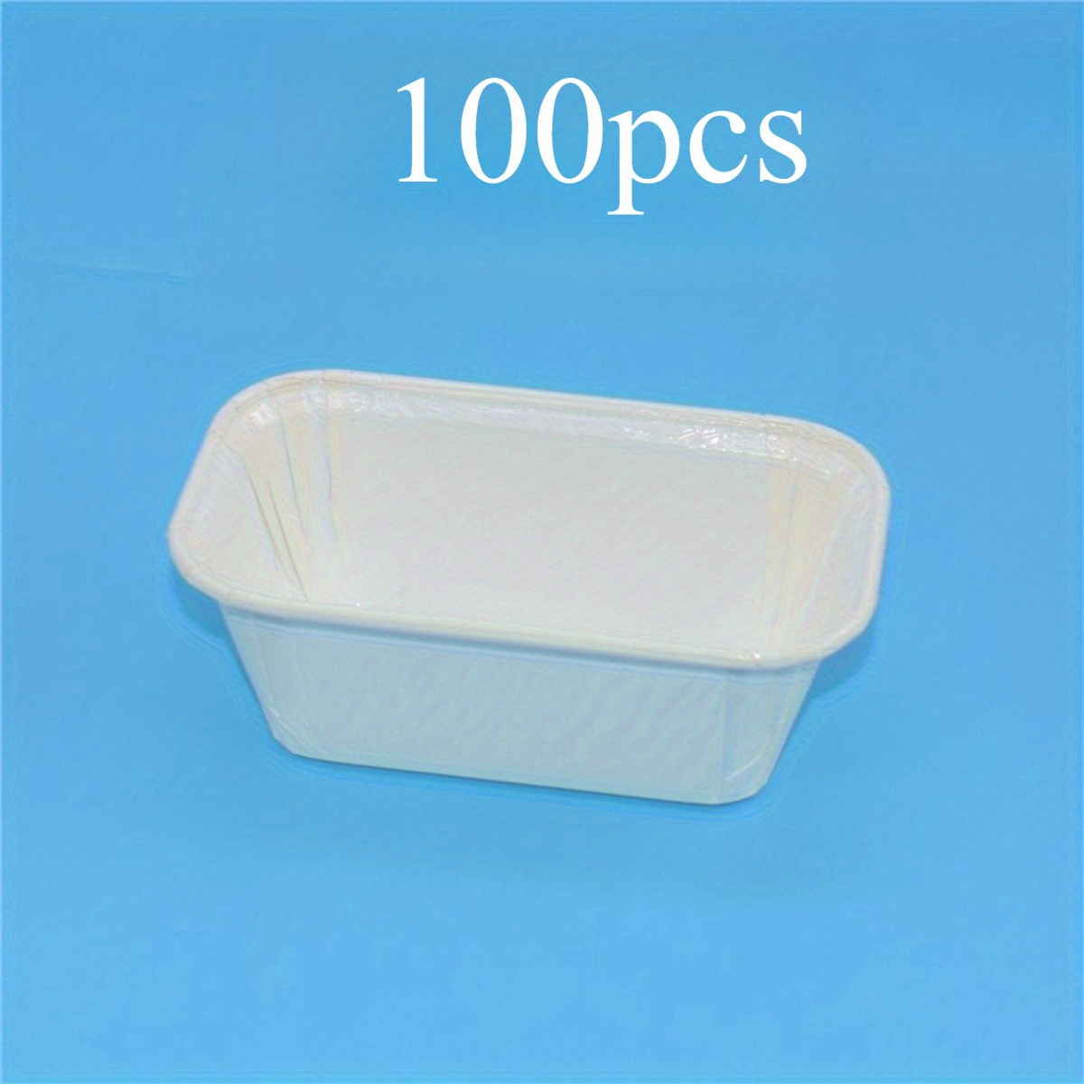 TEMU 100pcs Loaf Cake Cases, Rectangular Paper Loaf Tin, Greaseproof Paper Cupcake Liners, Greaseproof Moulds For Baking Bread Muffins.