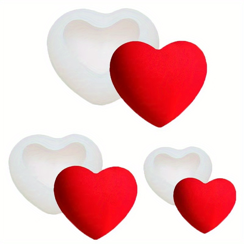 

Moule en silicone pour bougie d'aromathérapie en de cœur 3D, outil de fabrication de savon pour la Saint-Valentin, accessoire de décoration en résine et plâtre pour la création, de l'Aïd