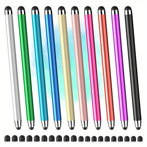 10pcs 2 in 1 universal stylus pen for ipad iphone android samsung galaxy tablets laptops 10 styluses and 20 tips for screens