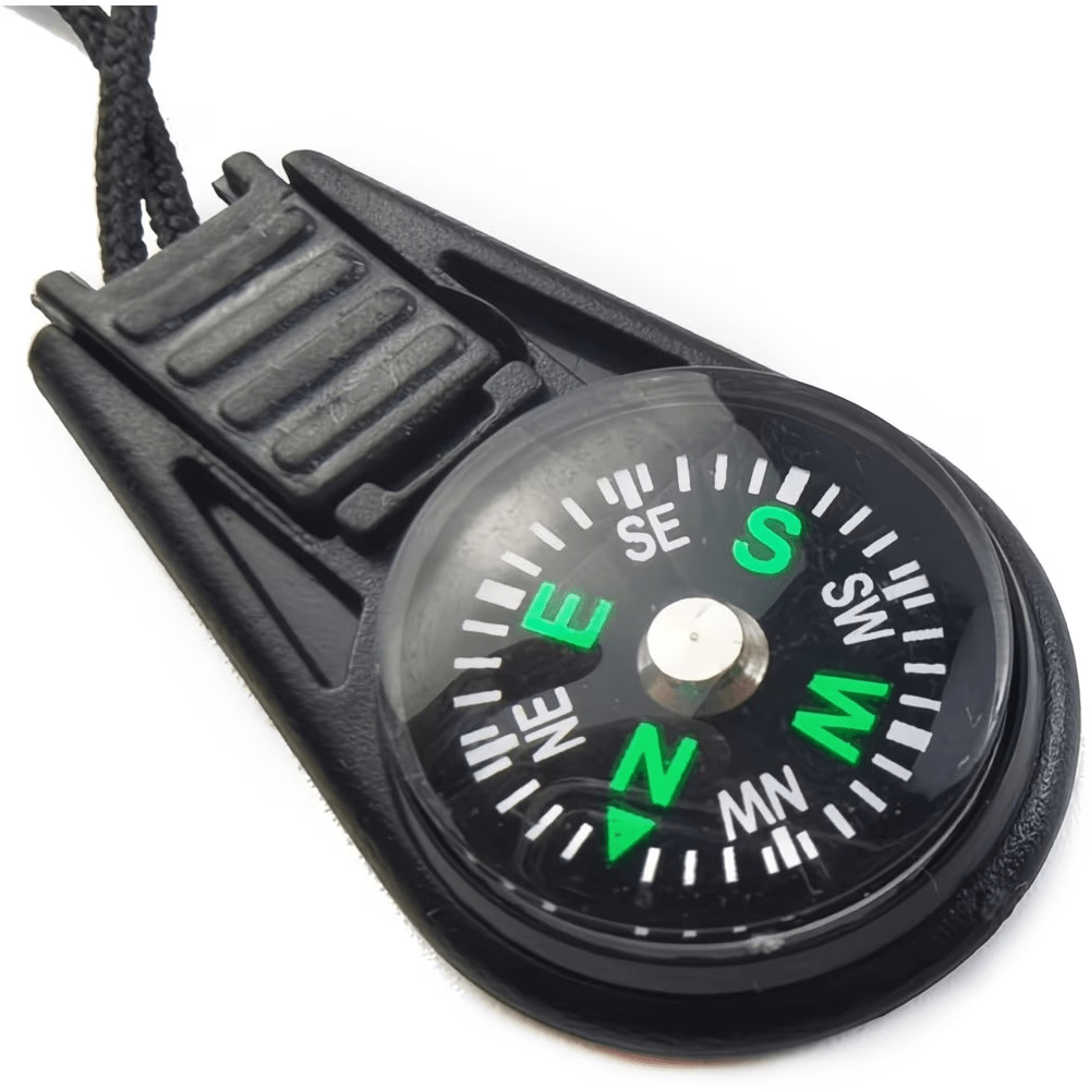 25pcs Mini Black Survival Compasses for Outdoor Adventure