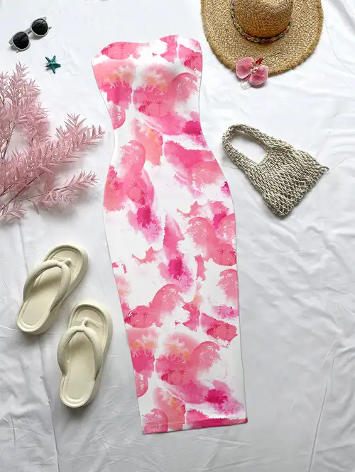 strapless maxi dress casual sold on Temu United States strapless maxi dress casual sold on Temu United States