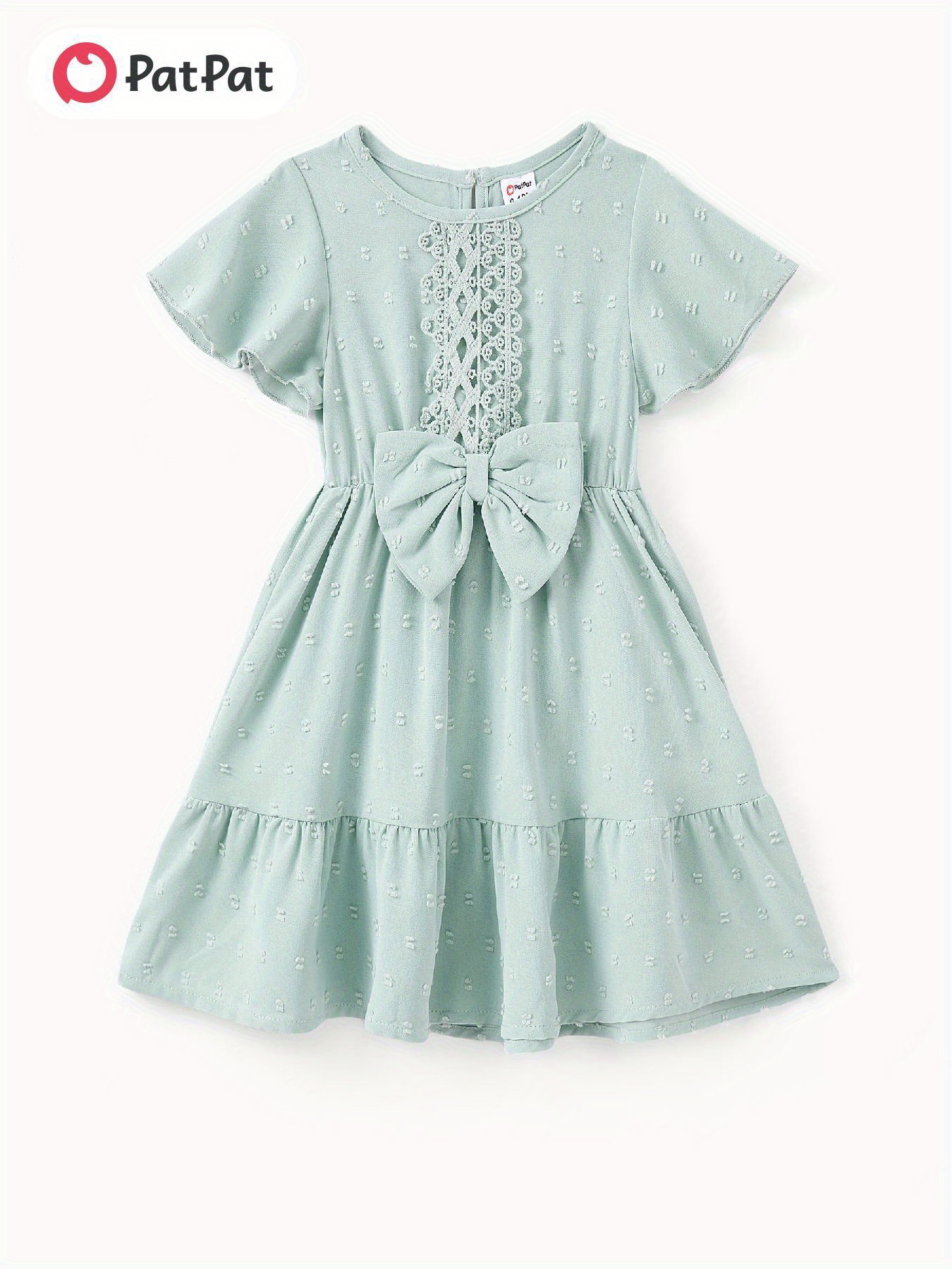 1pc elegant family matching dresses green dots - Temu Norway