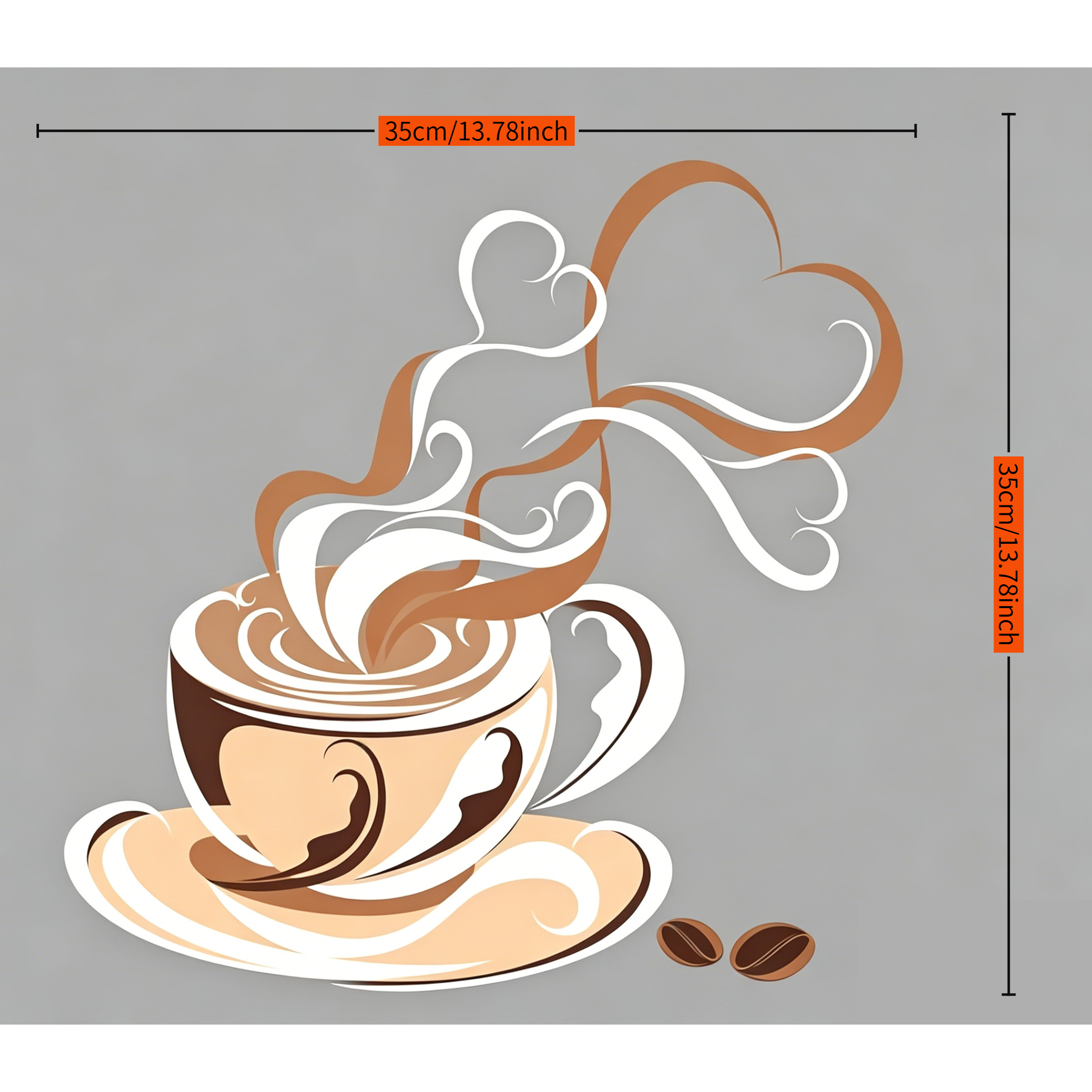 TEMU 2d Flat, 2d Coffee Element Shop Cup Glass Sticker, Milk Window Decoration Sticker, Ins-style Minimalist Coffee Window Decal, High Quality Static