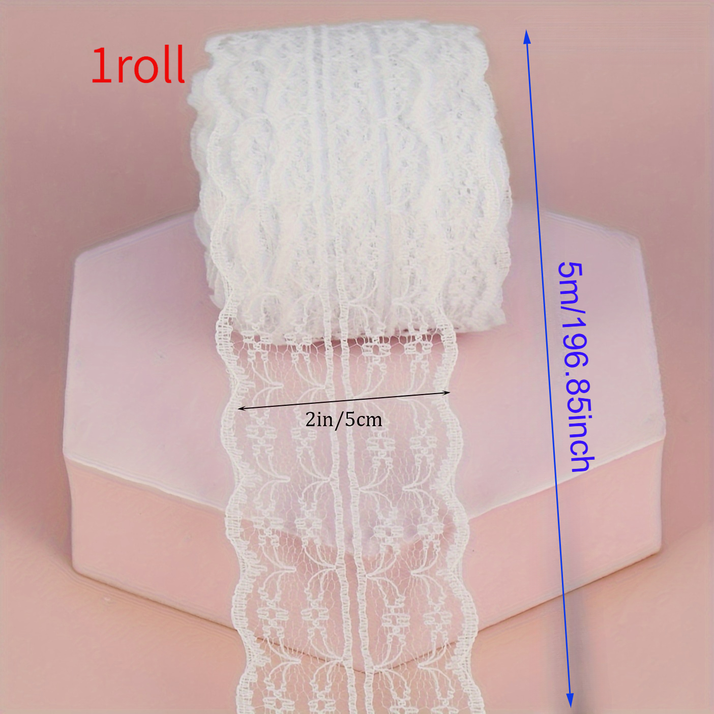 5m White Lace Tassel Roll, Suitable Wedding, Birthday, And Anniversary Party Gifts- Hawaiian-themed Decorative Trim Costumes, Suitable Crafts And Wrapping, Halloween Christmas, Halloween