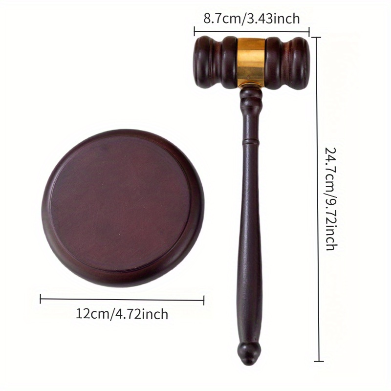 2pcs High-end Solid Wood Hammer And Sound Block Set, High-end Solid Wood Hammer, Suitable For Judges, , Auctioneers And Court Props, Script Killing