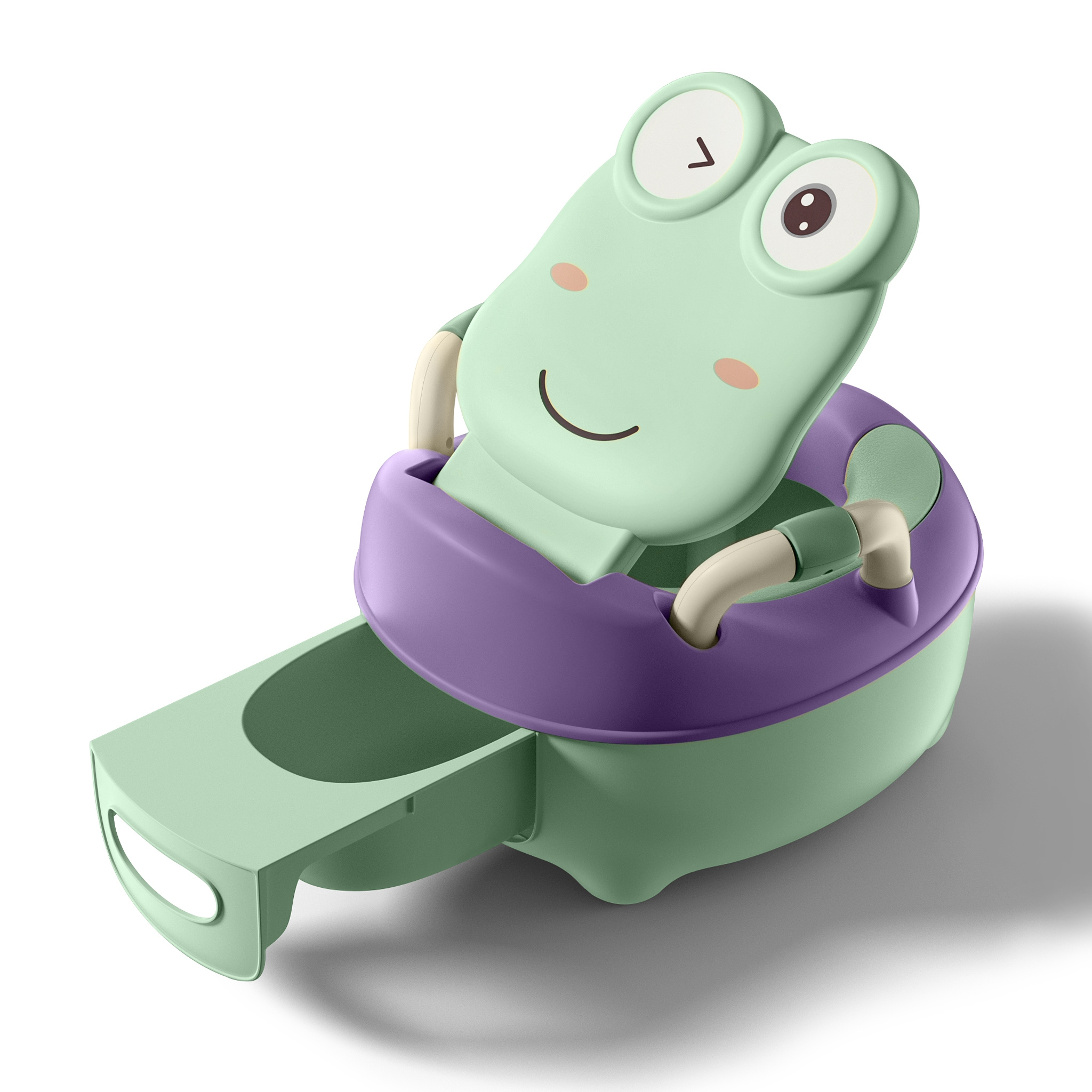 Image of Children's Potty 48cm High Children's Toilet Pp+pu Potty With Removable Container & Armrests Baby Toilette Toilet Trainer