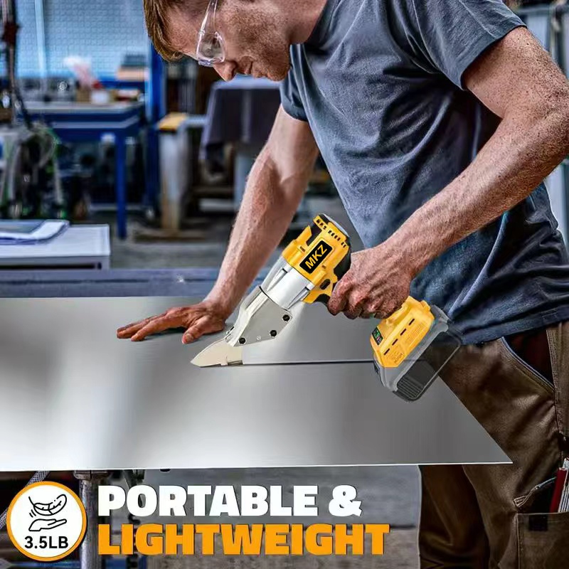for dewalt compatible cordless metal shears 20  14ga heavy duty steel cutter with 360 pivoting head 400nm torque usb powered battery not included for cutting stainless   carpet leather cardboard   for   Product details 0