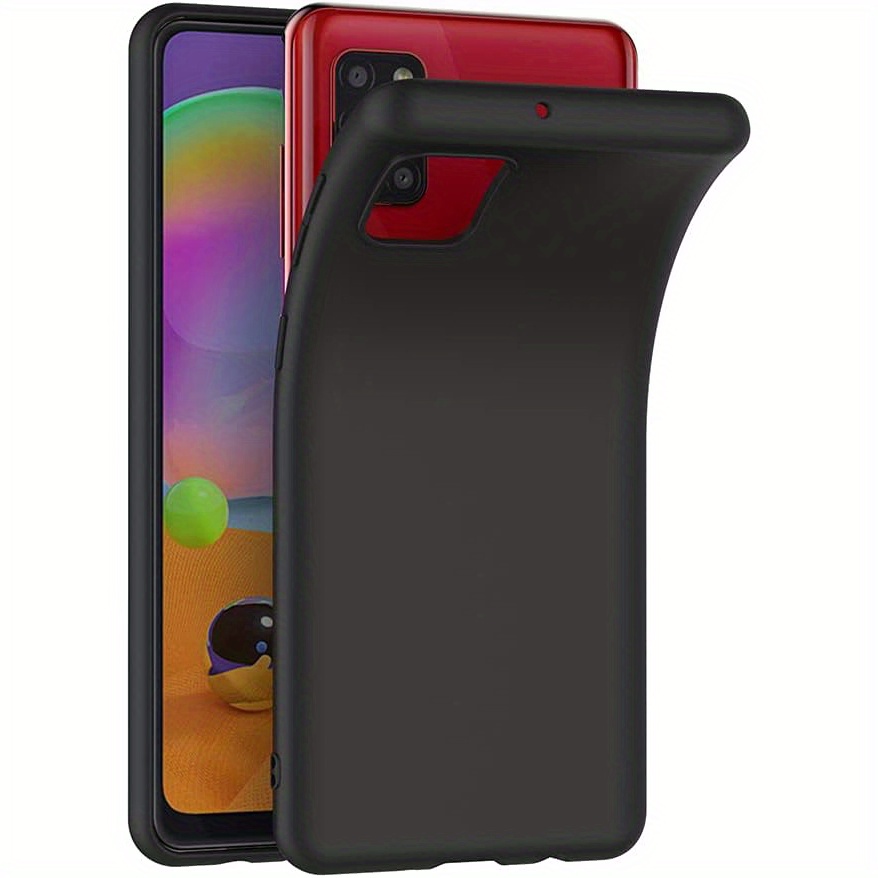 TEMU For For Galaxy A31 Case Slim Flexible Black Matt Soft Protective Phone Case Cover