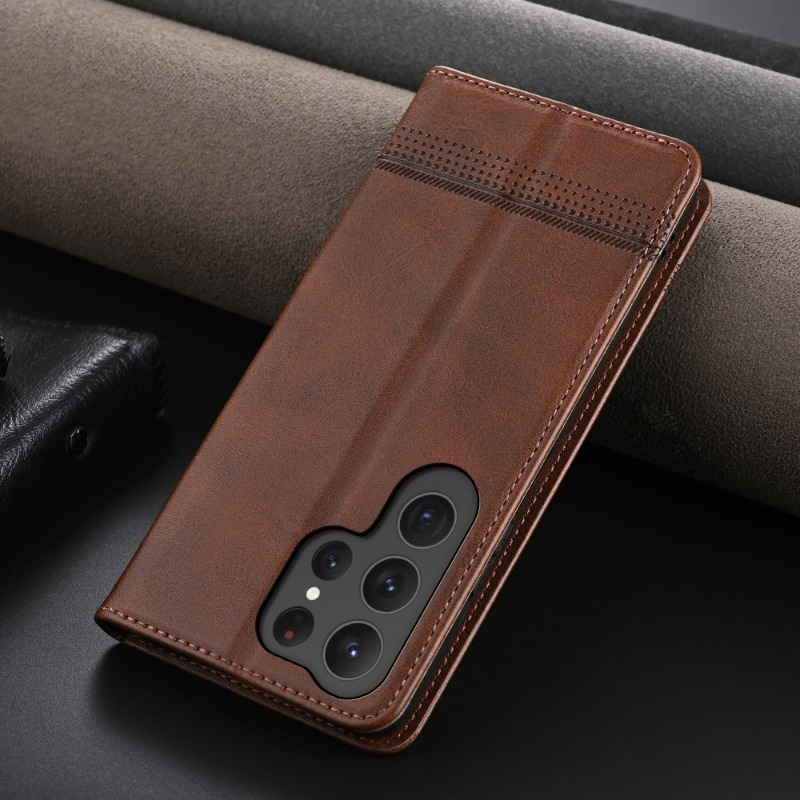 

For S25 S24 S23 S22 Protective Case Wallet Leather Cases Friendly Texture Cardholder Phone Case