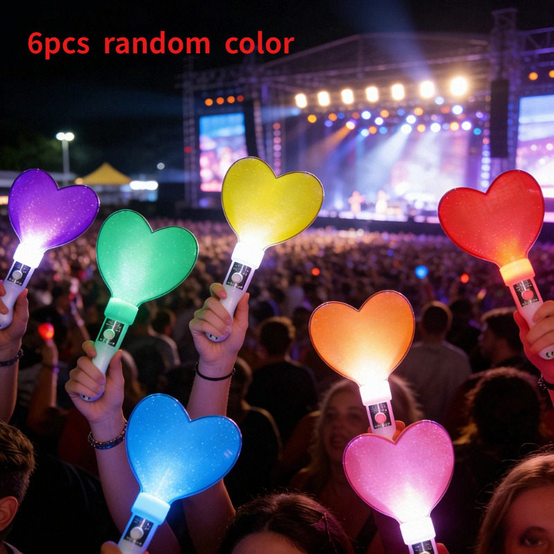 6pcs Led Set Is Perfect For Celebrations Such As Parties, Birthdays, Valentine&;s Day, Concerts, And Nighttime Events. It&;s Suitable For Festive Celebrations To Create Atmosphere. Random Color