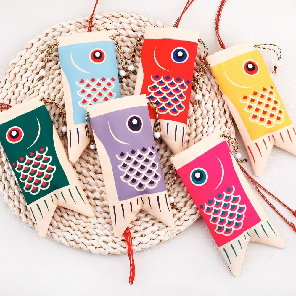 TEMU A Stylish Vintage Koi Fish Drawstring Coin Pouch, Perfect For Storing Change And, Or As A Backpack Accessory