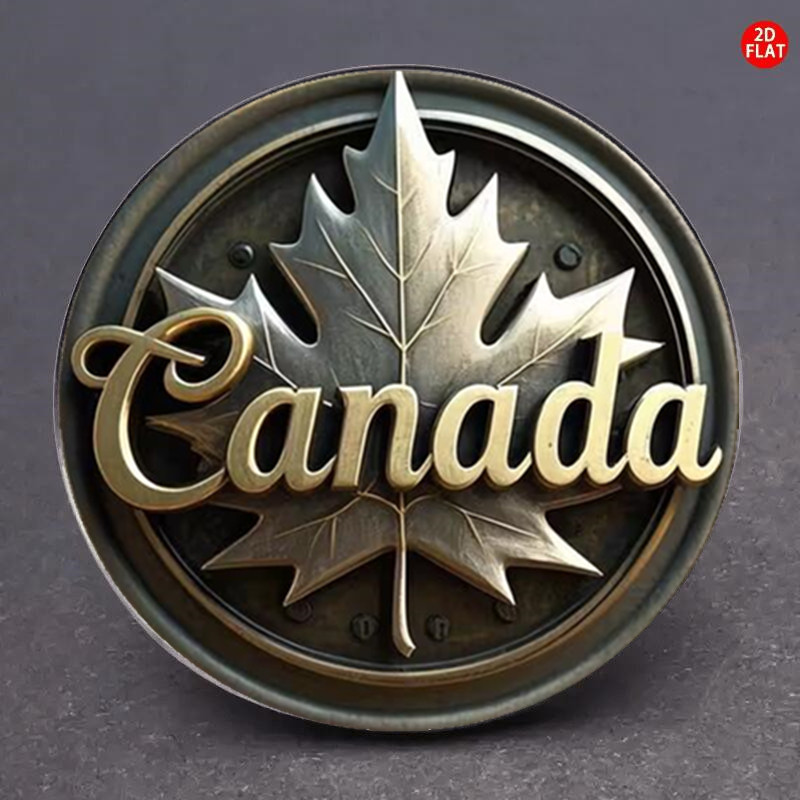TEMU Two-dimensional Design, A Leaf Themed Brooch, Two-dimensional Canadian-themed Maple For Day, Valentine's Day, And Mother's Day Decorations