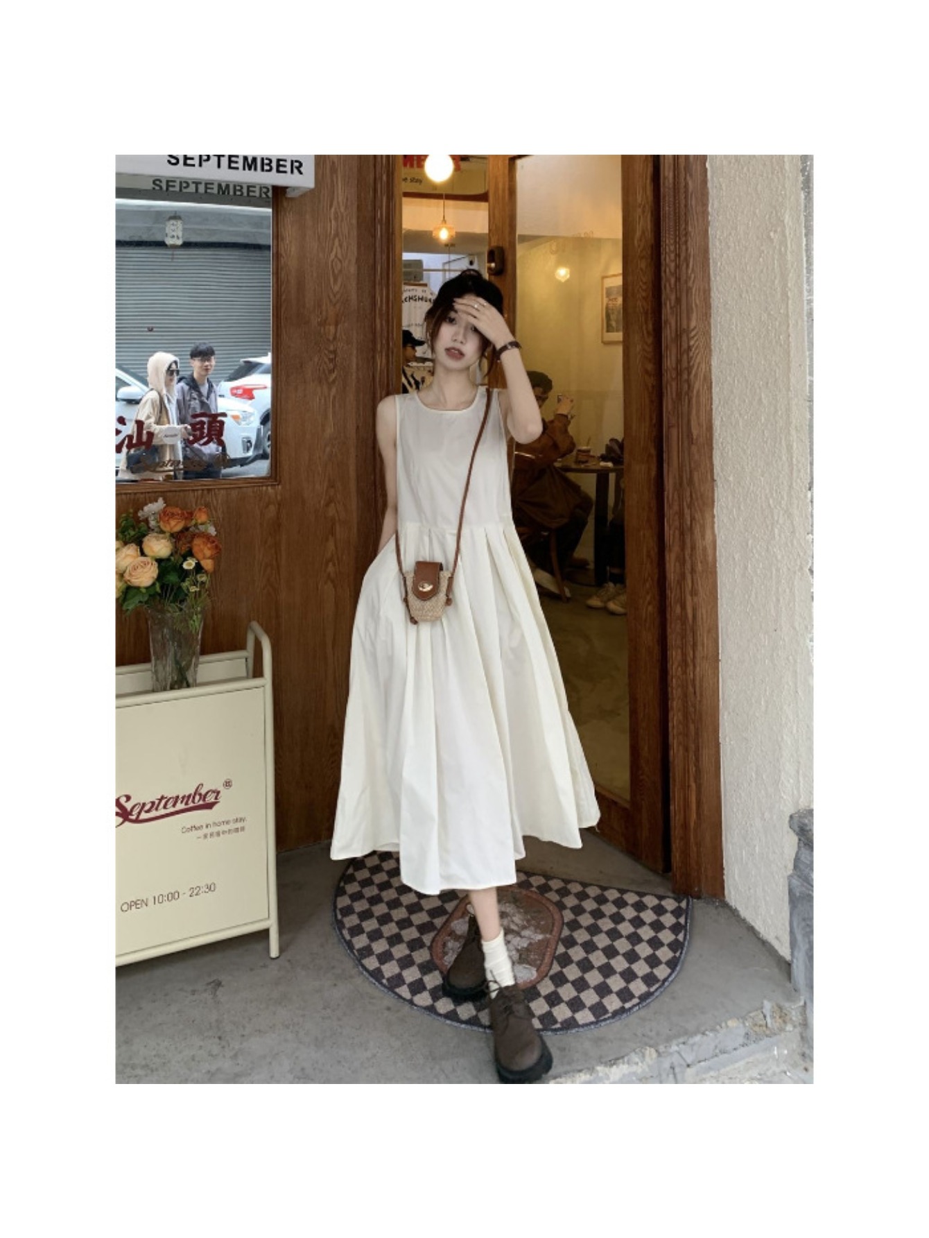 sachin and babi light blue dress Women's Cowl Neck Ruched Split Hem Maxi Casual Slip Dress