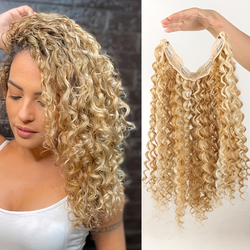 Adjustable Clip-in Curly Hair Extensions Suitable For Women - & Length With Fluffy Curls, Brown-black Clip-on Extensions For Quick , Suitable For All Hair Types &