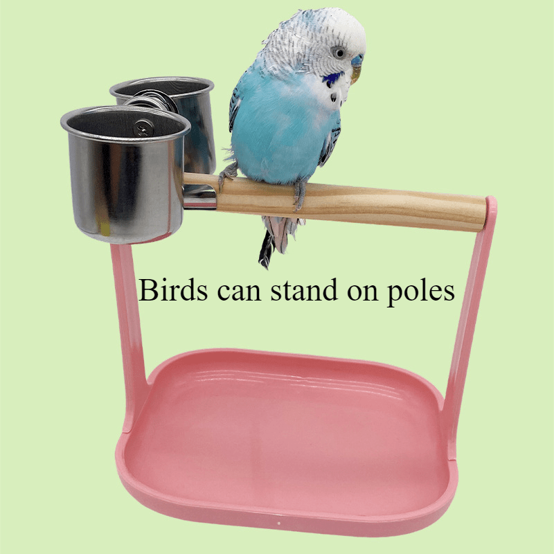 Hamiledyi Natural Wood Bird Playground - Large 3-Tier Perch