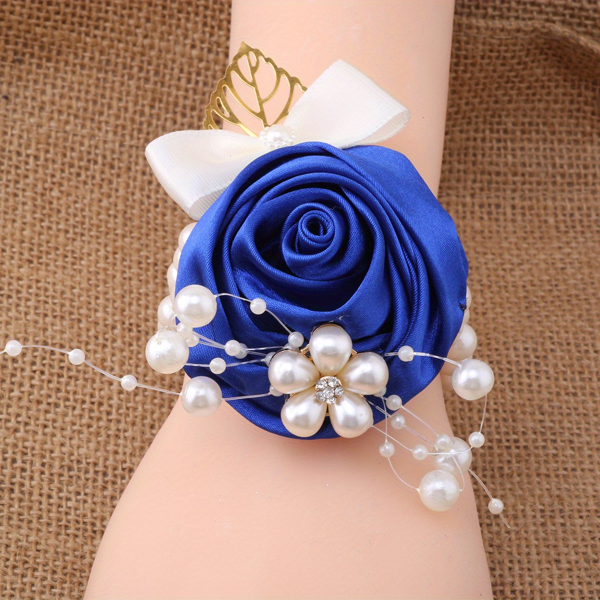TEMU 1pc Elegant Wrist Flower For Bridesmaids Wedding Supplies Bridal Wedding Corsage