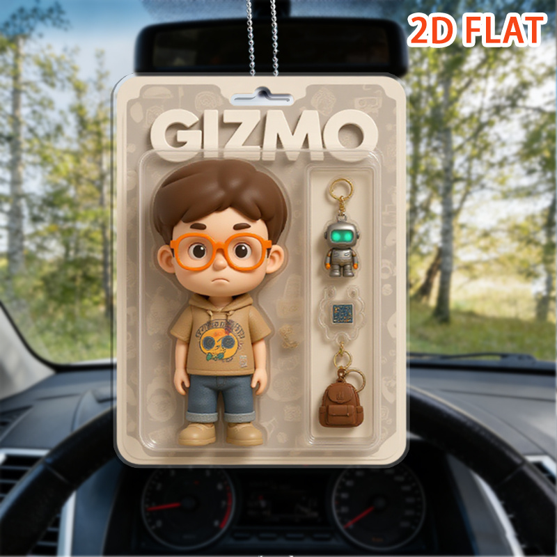 E-shop 2D-flacher, personalisierter Acryl-Anhänger mit individuellem Foto als Chibi-Figur – Q-Version Anime, geeignet für Deko, Wandbehang-Ornament mit