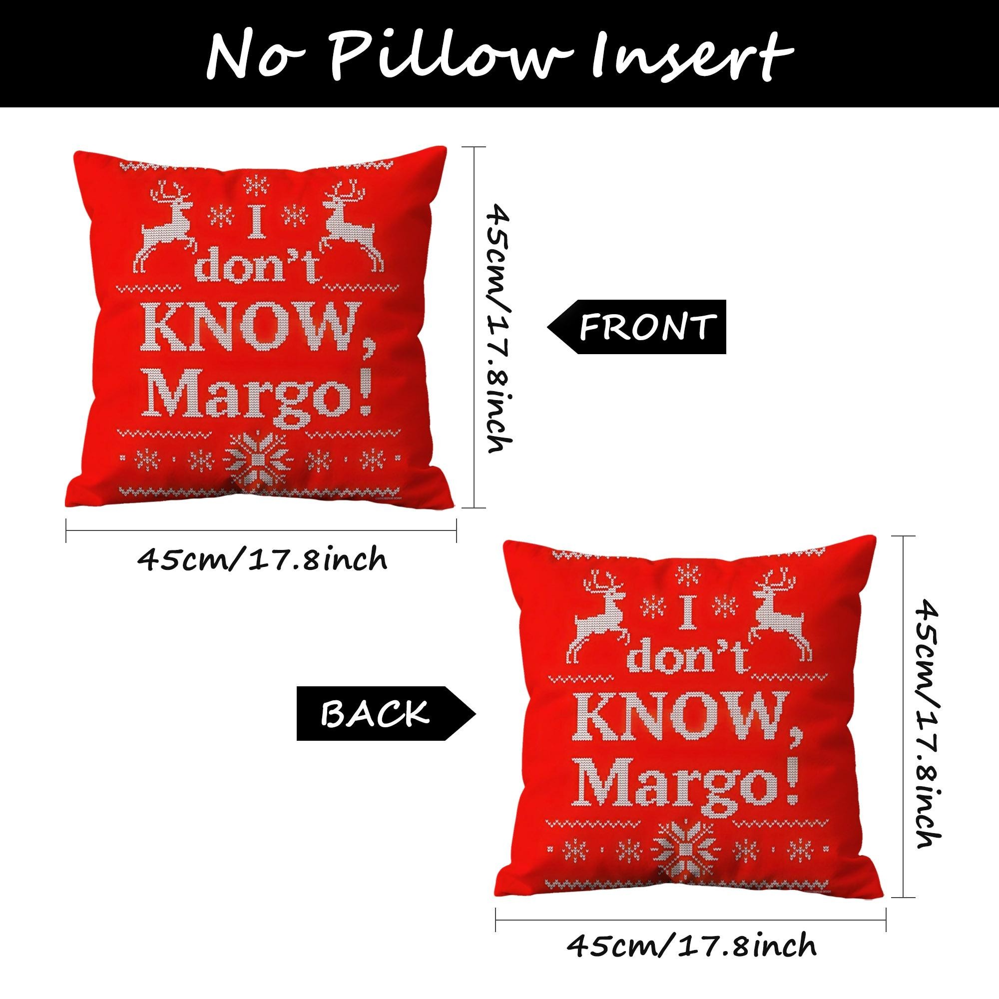TEMU Housses de coussin "Vacances de Noël, Margo Bruh", pour salle de jeux, décoration de bar, taie d'oreiller de qualité , toutes saisons, douces et