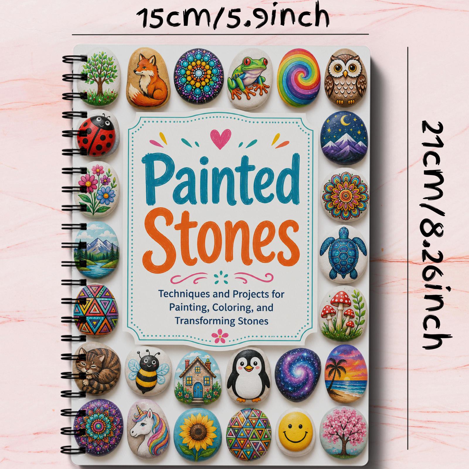 TEMU Painting Notebook For Adults And Beginners - Mandala Dot Painting Art Book With Floral And Animal Patterns, Journal, Acrylic Color Painting ,