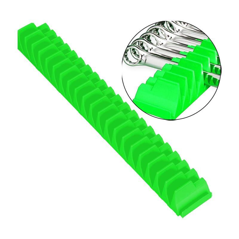 

Portable Magnetic Wrench Organizer Storage Shelf For 23 Wrenches Green