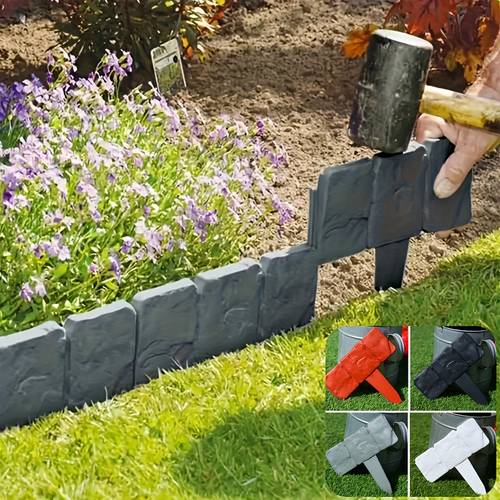 18pcs set garden landscape edging plastic garden fence lawn fence autumn garden decoration outdoor vegetable garden lawn landscape partition fence decoration