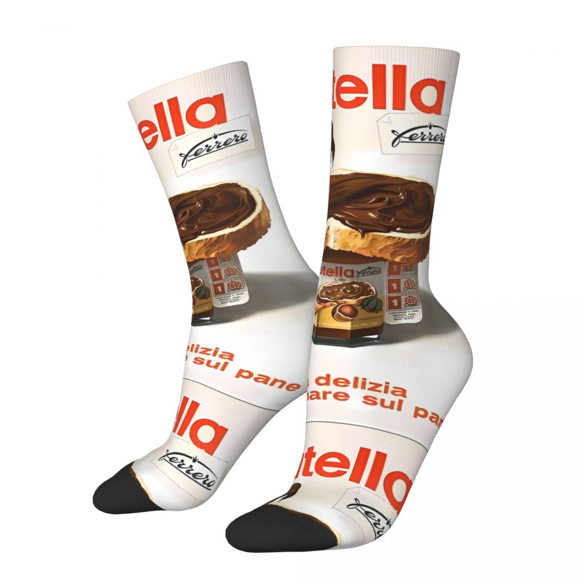 

Chocolate Cream Sock Printed Man Polyester