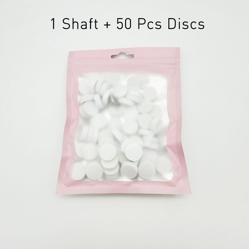 50pcs Nail Polishing Discs With Shaft, 15mm Diameter Grinding Wheel Set For Manicure Machine Accessories In Tool Bag