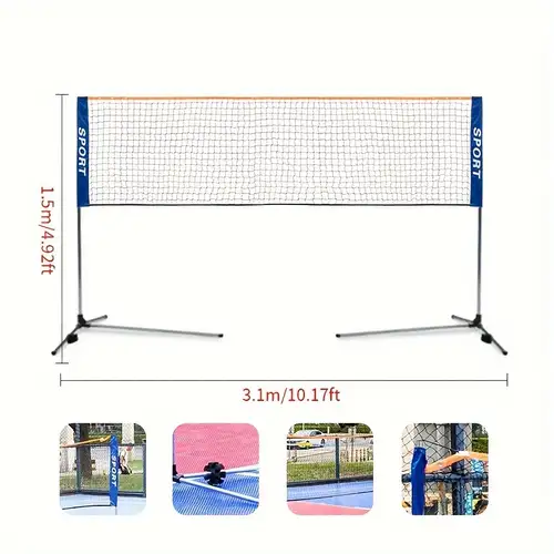 Rete Da Pallavolo/Badminton 6.5x0.5m - Pieghevole, Per Giardino, Cortile O Parco - Foto 6