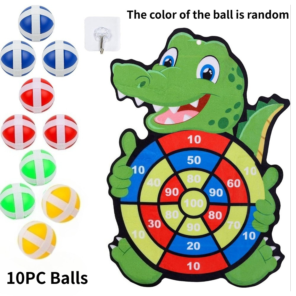 E-shop Dartspiel, 10 Stück Sticky Ball Dartspiele, Outdoor Hänge-Dartspiel für Sport, geeignet für Kinder als Geburtstagsgeschenke, ohne Batterie,