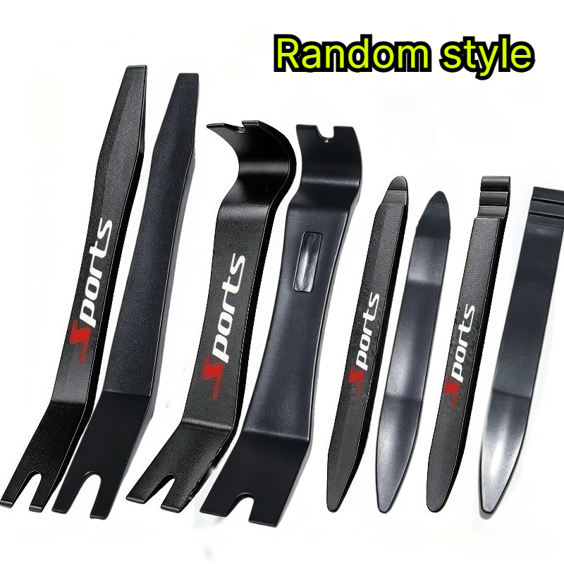 TEMU 8pcs Professional Car Interior Removal Tool Set - Scratch-free Plastic Pry Bars, Random Styles, For Car Door Panels And Fasteners, Battery-free
