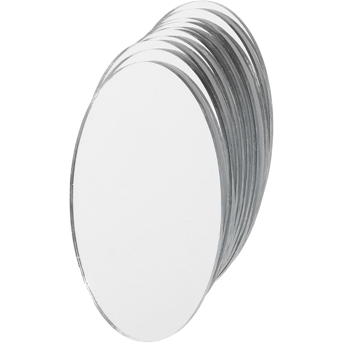 TEMU 5-pack (5pcs) Handmade Round Oval Wall-mounted Mirrors - Portable Suitable For Bathroom, Dressing Table, Room Decor, Small Mirror Lens With