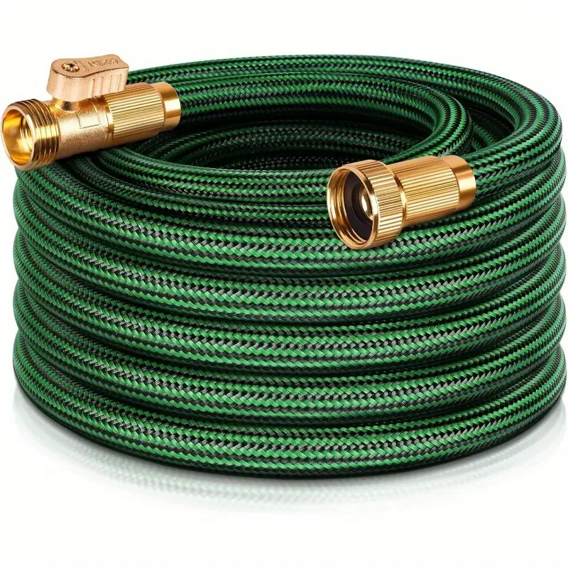 heavy duty non-expandable garden hose - 25ft lightweight flexible hose with kink-resistant design, leakproof male/female connectors, outdoor use for lawn, garden, car washing - compatible with american/european faucets, lawn care, durable construction, sturdy connectors, landscaping professionals Product details 0