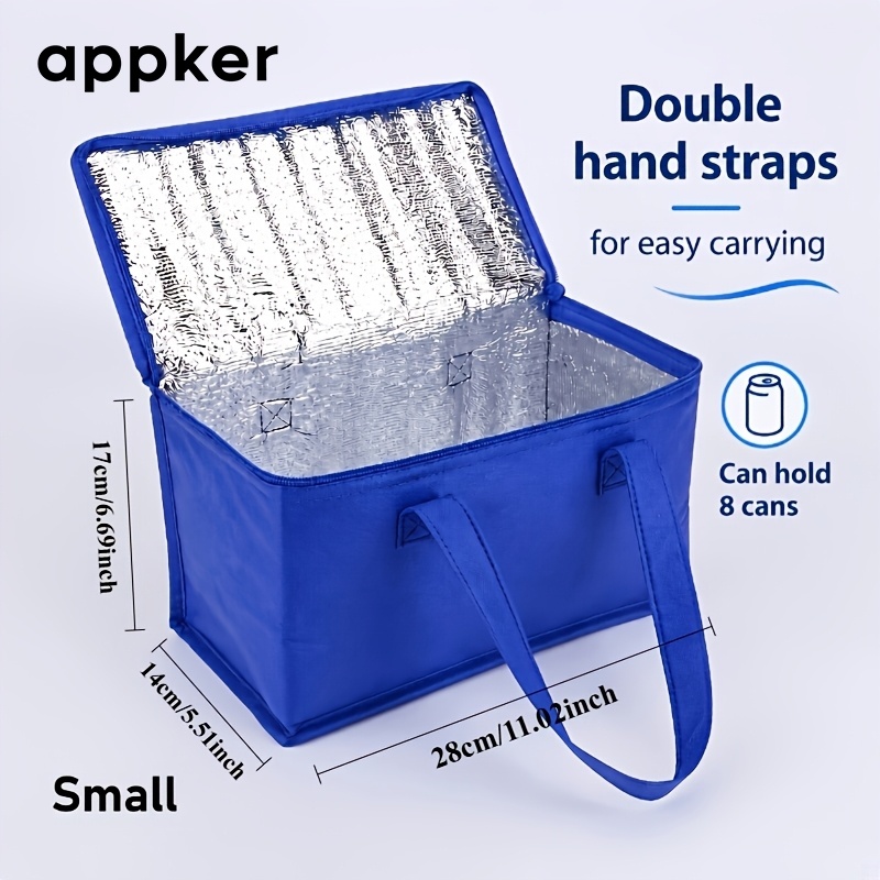 Small Insulated Cooler Bag for Lunch & Drinks, Portable