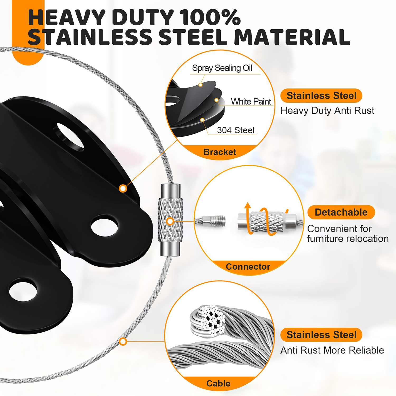 8 Sets Furniture Straps, Anti-Tipping Wall Anchors, Anti-Slip Protection Straps, Weight Capacity 181.44KG, Anti-Shake And Anti-Tilt Durable, Suitable for Cabinets, Bookshelves, Dressers, Wardrobes, Furniture Fixing (With Installation Kit)