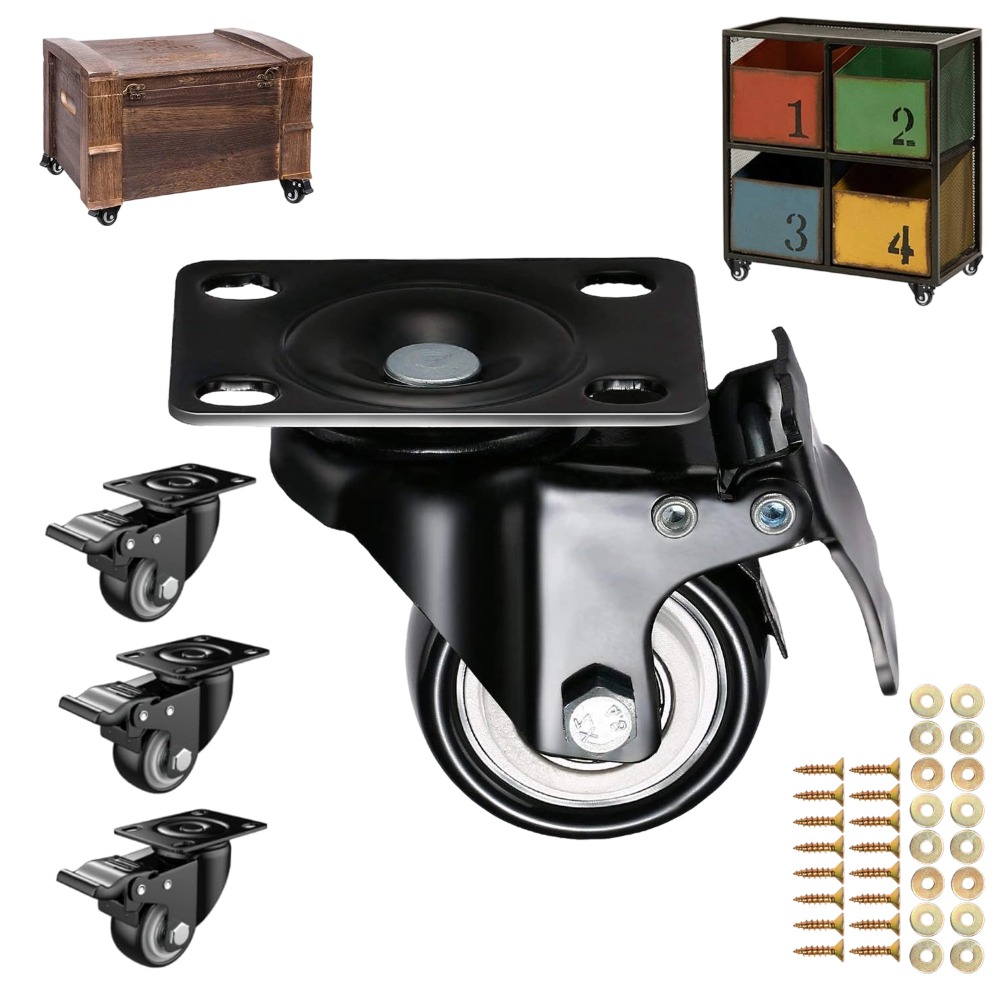 Image of Designed To Support A Load Of 200kg And Operate ; Ideal For Hand Trucks, Work Tables, Lumber Mills, And Planters; Silent Rotating Wheels