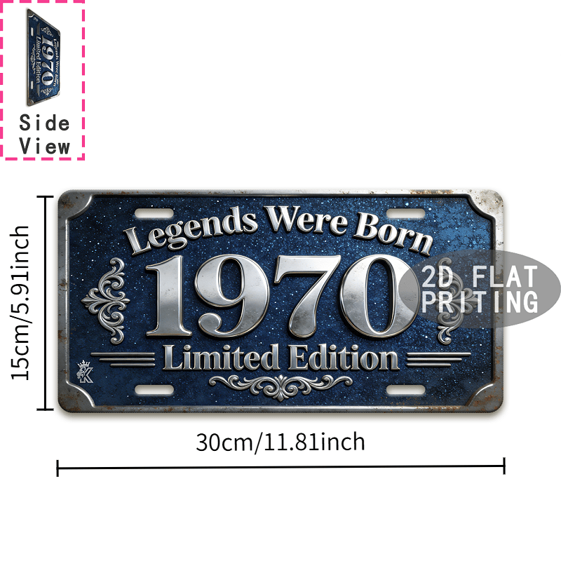 TEMU 2d Flat, A Wooden Wall Decoration, Birthday Gift, Vintage Legend Born In 1970 Edition Sign, Affordable Room Decoration, Valentine's Day Gift,