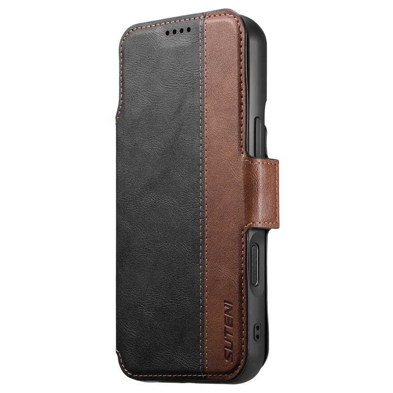 TEMU Phone Case: Light Q-07 Cowhide Texture Split Color Block Case For Iphone 11 12 13 17 18 Pro Plus Max Air, Drop-proof Full Coverage