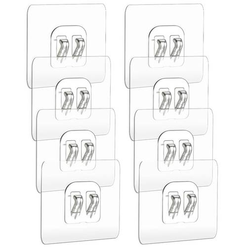 item picture 8pcs shower shelf replacement set strong transparent hooks no drill shower shelf shower shower hooks