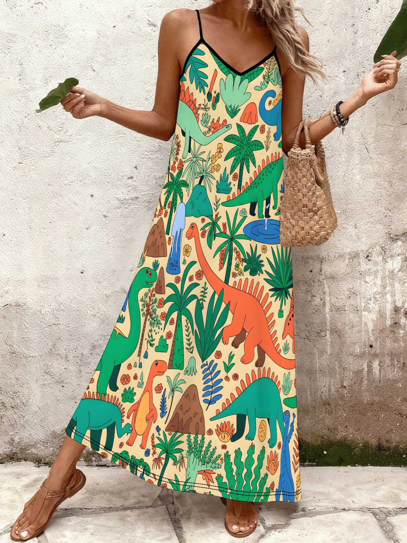 frilly dress for ladies Papaya Ruffle Summer Dress Papaya / XS main image 1